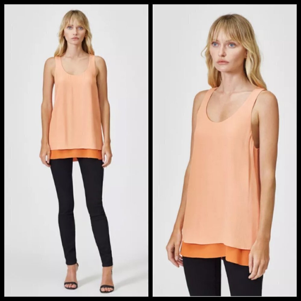 💕EQUIPMENT💕 Roseau Tank Top Canyon Sun Rust Orange XS NWT